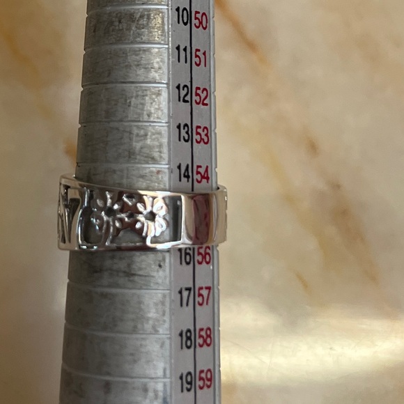 New Real 925 Sterling silver Elephant 7 horseshoe flower owl Lucky Ring Band - Picture 16 of 17